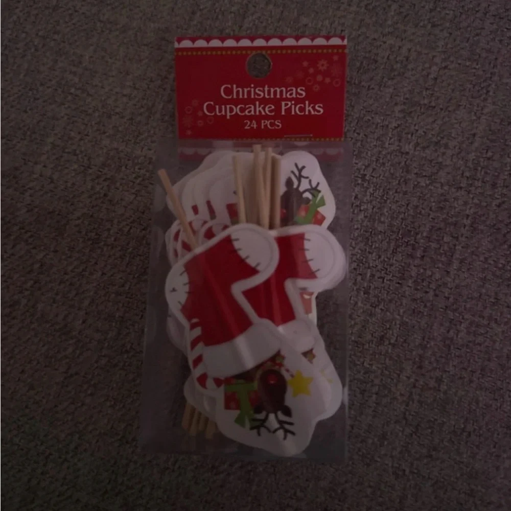 Christmas Cupcake Picks - 24 PCS